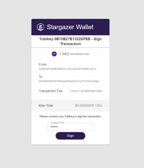 Constellation Yubikey Hardware Wallet – screenshot 7