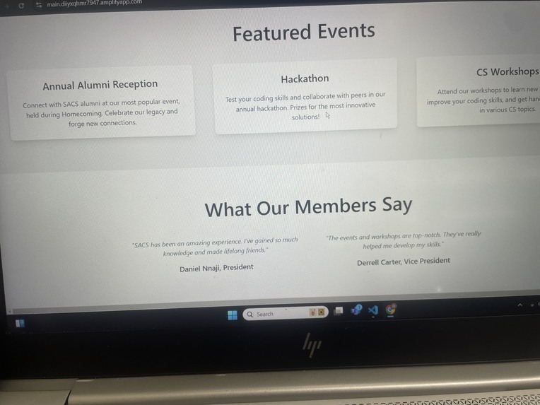 SACS Website – screenshot 2