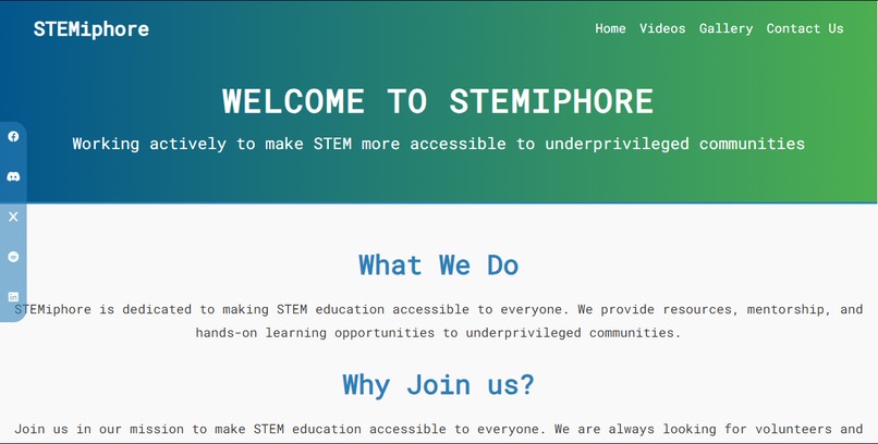 STEMiphore Website – screenshot 1
