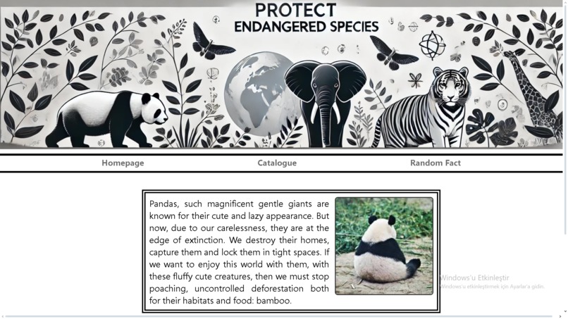 Endangered Animals Website – screenshot 5