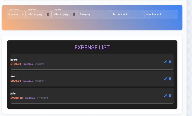Expense Tracker – screenshot 2