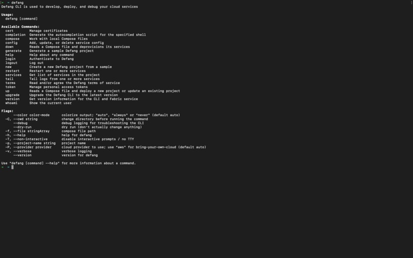 Deploy a simple app to Defang Playground – screenshot 2