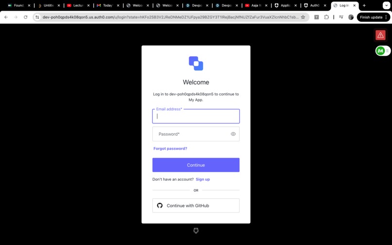 Implement Login and Logout with your Auth0 SDK of choice – screenshot 2