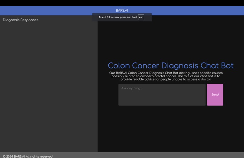 BARS.AI : Colon Cancer Chat Bot – screenshot 1