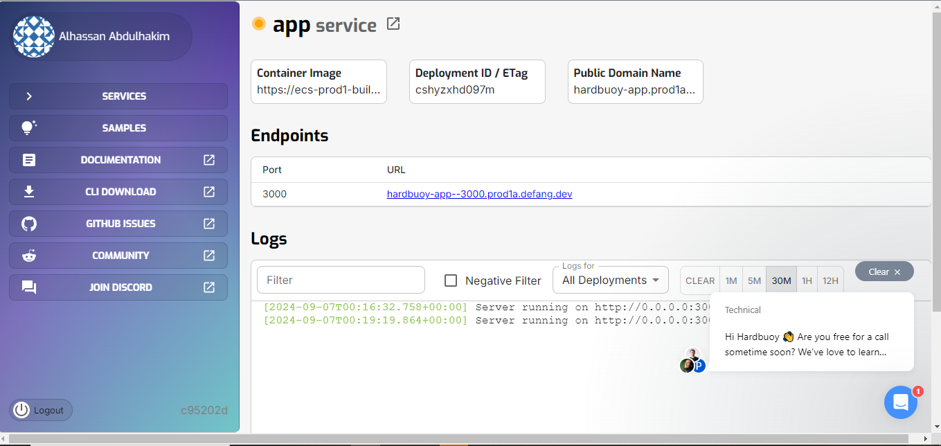 Deployed a simple to do app with “defang compose up” | Devpost