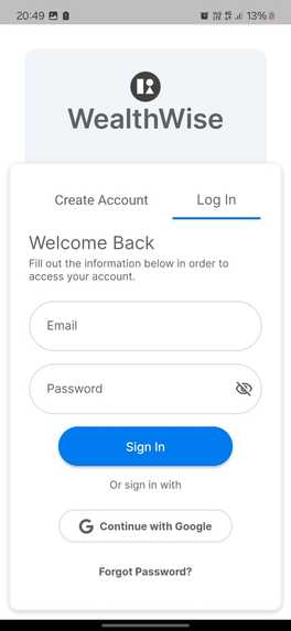 WealthWise – screenshot 3