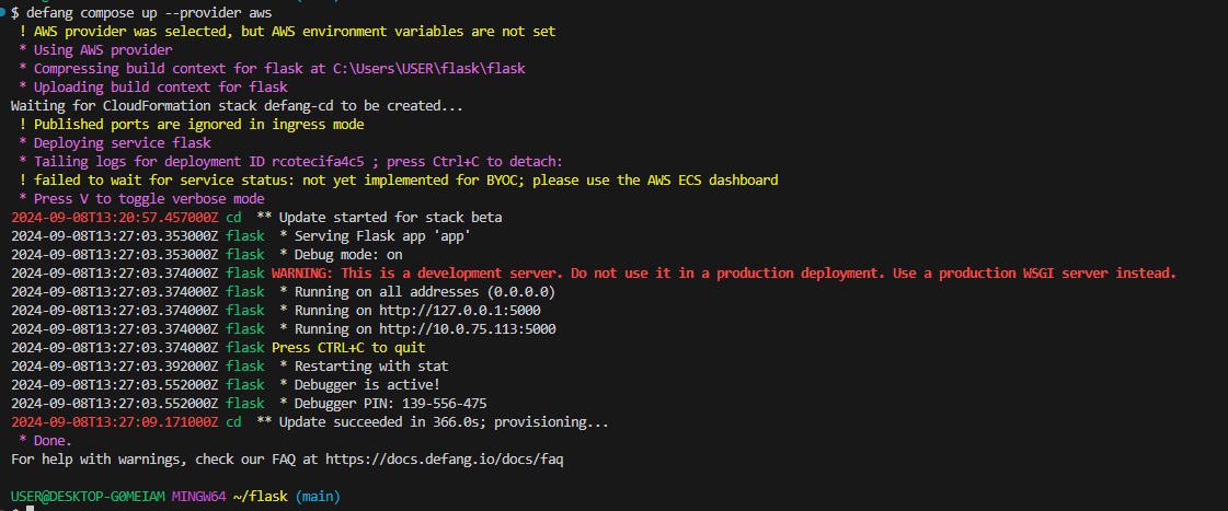 Deploying a to-do web app onto my aws acount using defang | Devpost