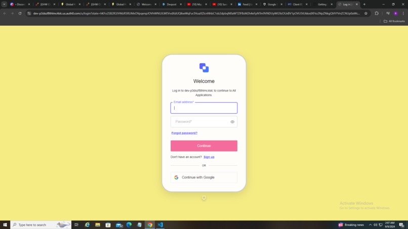 Social login – screenshot 1