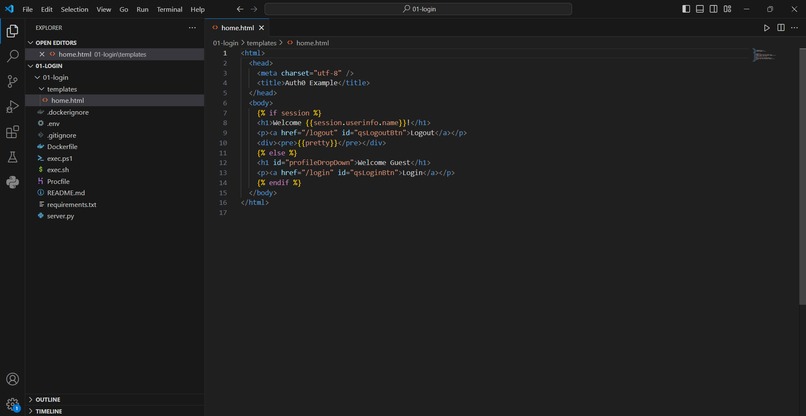 Implement Log In and Log out – screenshot 1