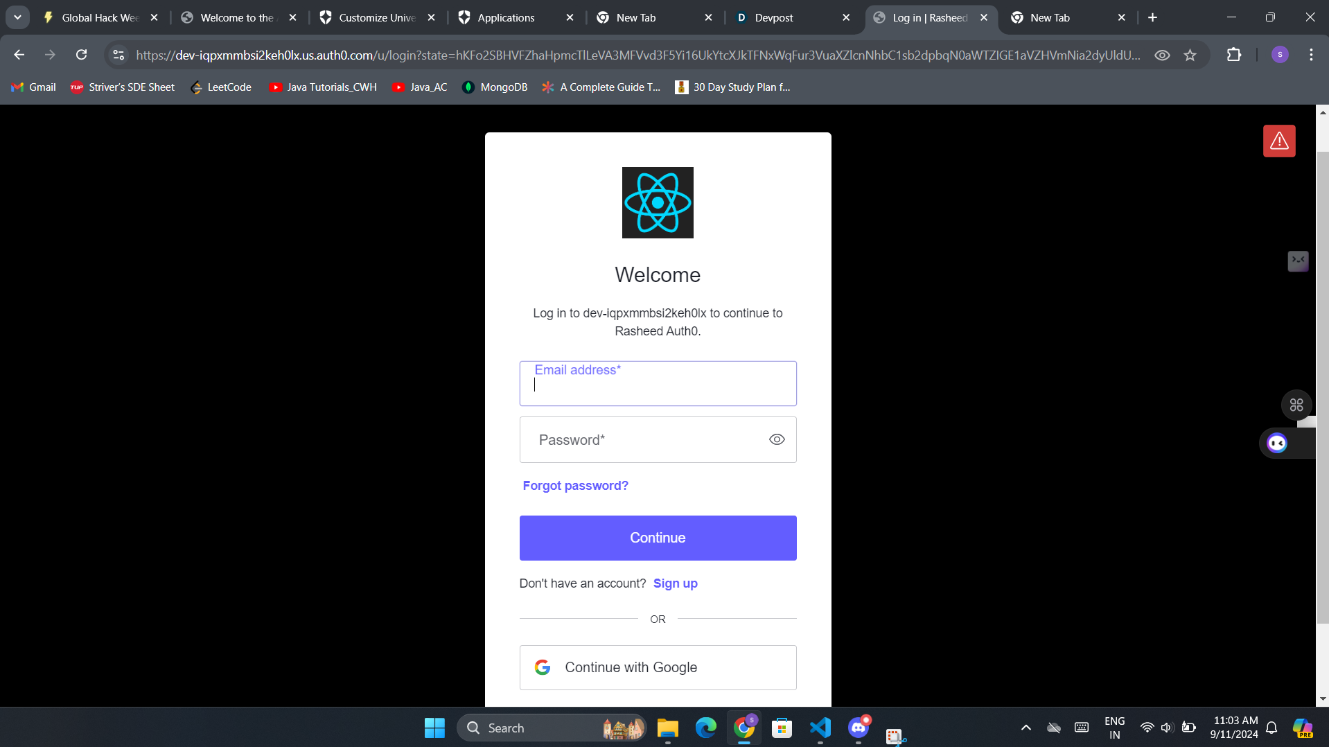 Customizing login box | Devpost