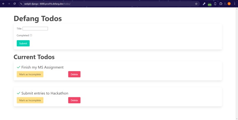 Todo App – screenshot 1
