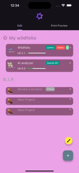 Wildfolio: build in public and pin it! – screenshot 3
