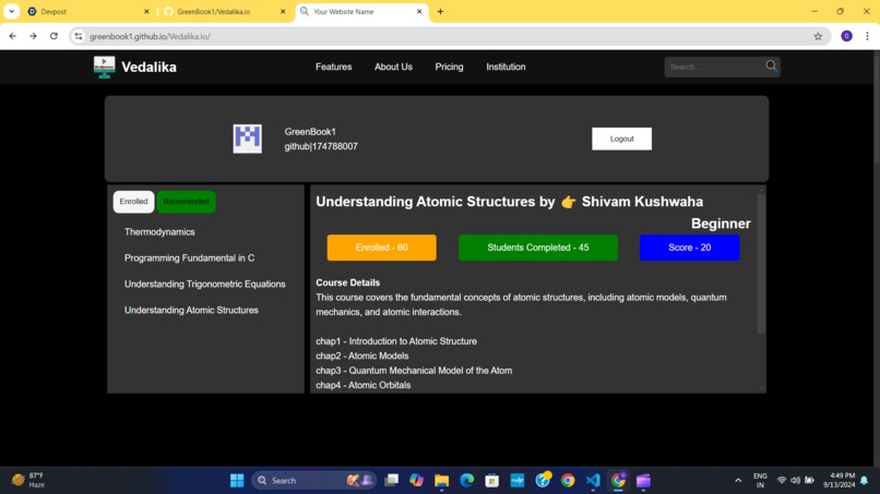 Vedalika - An Independent Educational Platform – screenshot 3
