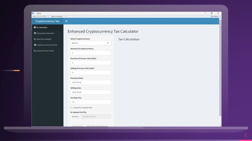 SAR Cryptocurrency Tax Calculator  – screenshot 3