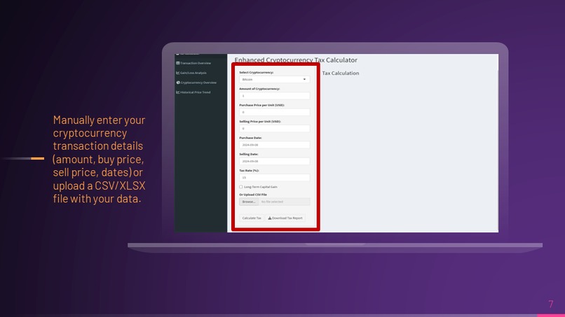 SAR Cryptocurrency Tax Calculator  – screenshot 5