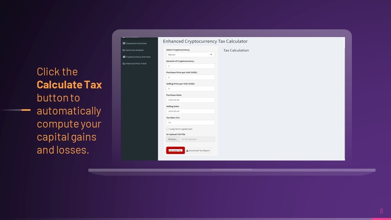 SAR Cryptocurrency Tax Calculator  – screenshot 6