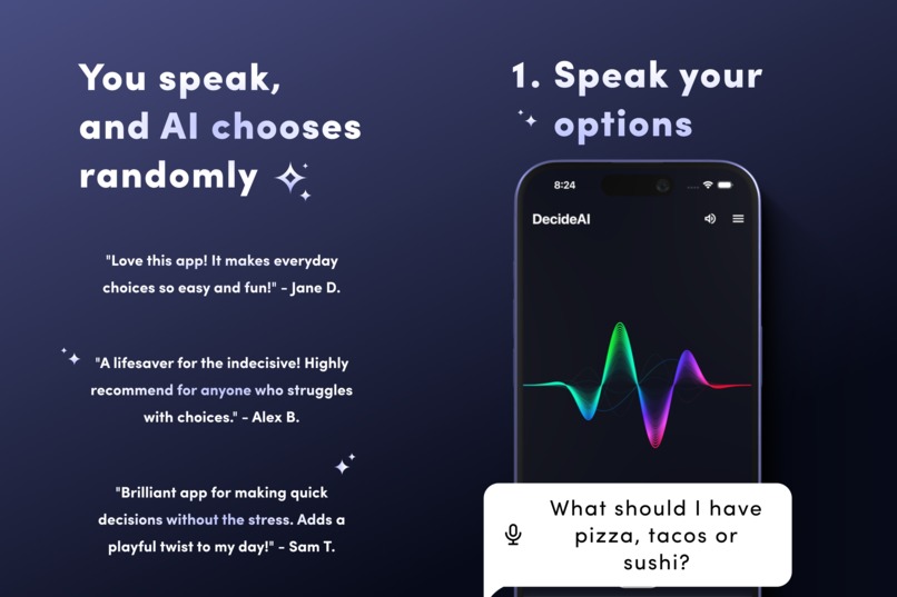 DecideAI - AI Voice Decision Maker – screenshot 1