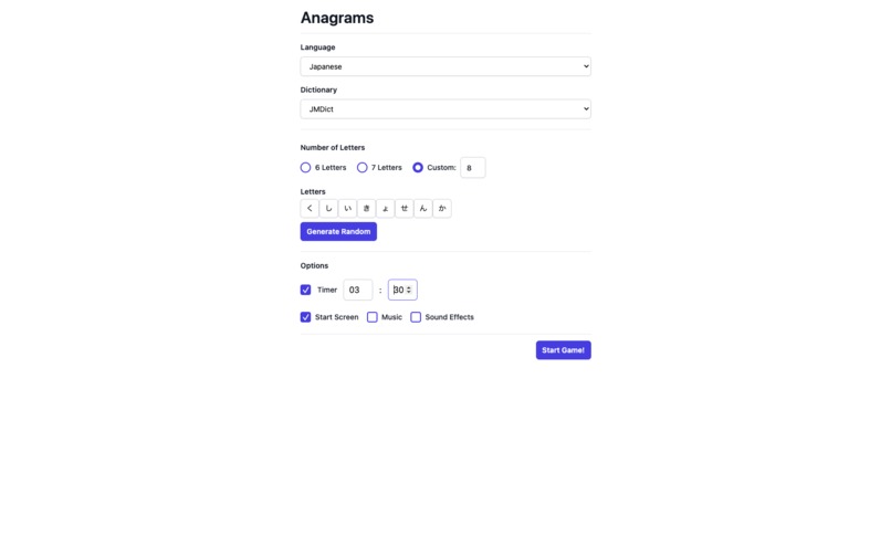 Custom Anagrams and Word Hunt – screenshot 3