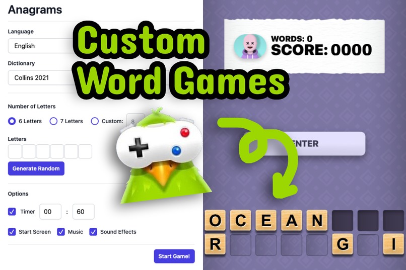 Custom Anagrams and Word Hunt – screenshot 1