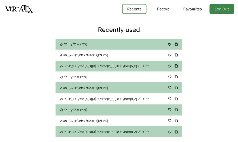 VerbaTeX – screenshot 3