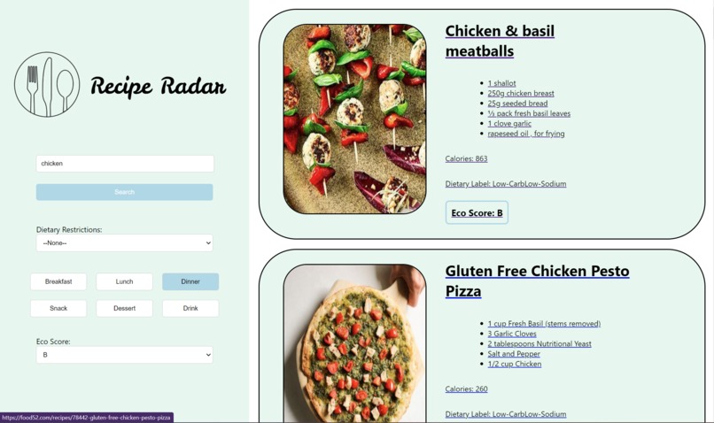 Recipe Radar – screenshot 1