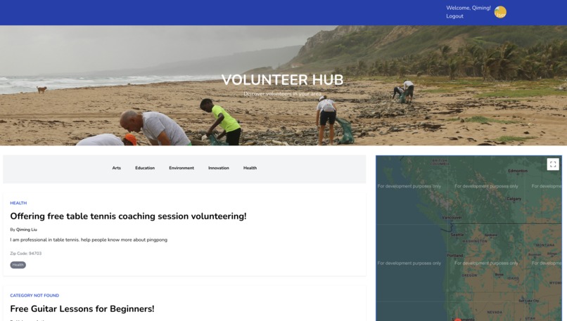 VolunteerHub – screenshot 2