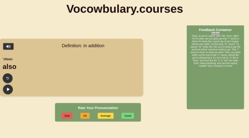 Vocowbulary Courses – screenshot 2