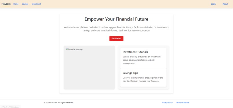 FinLearn: Financial Literacy Platform  – screenshot 1