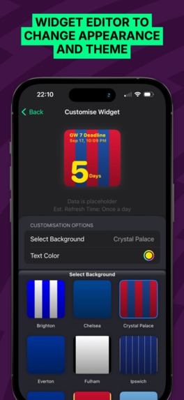 FPL Widgets - Widgets for Fantasy Premier League – screenshot 2