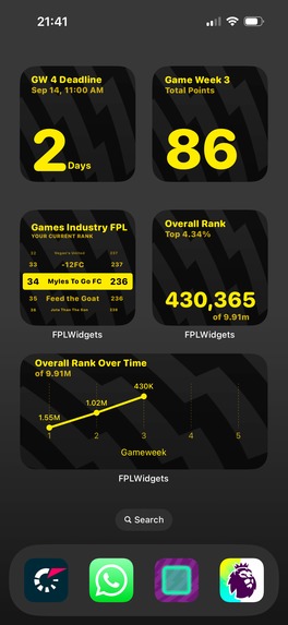 FPL Widgets - Widgets for Fantasy Premier League – screenshot 9