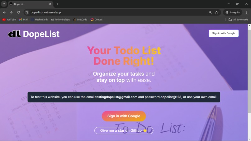 DopeList – screenshot 1