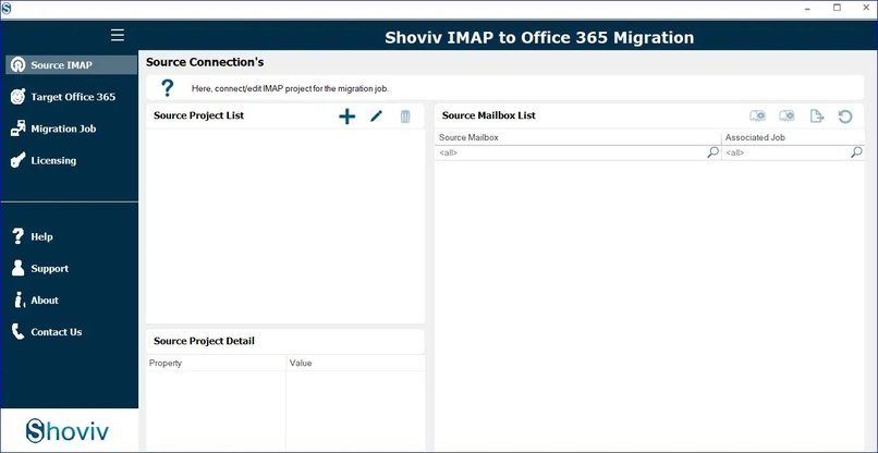 Shoviv IMAP to Office 365 Migration tool – screenshot 1