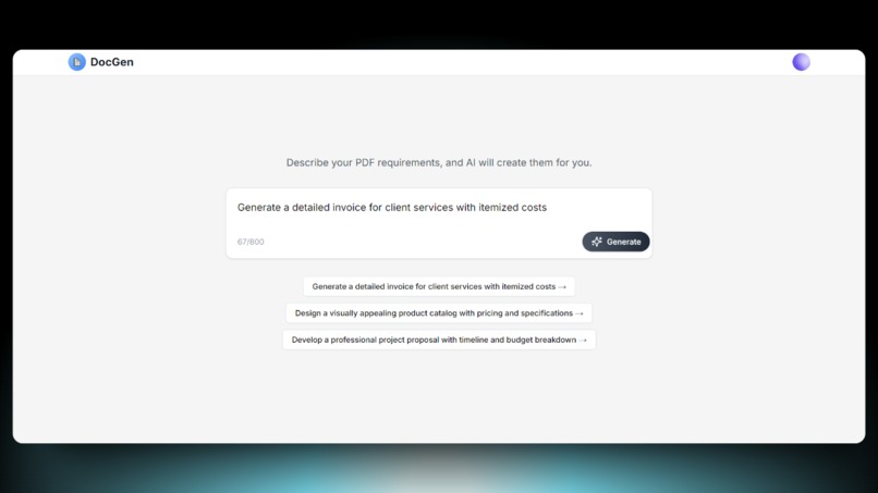 DocGen – screenshot 1