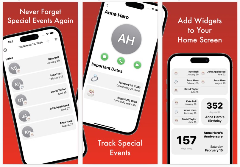 Dateminder – screenshot 1