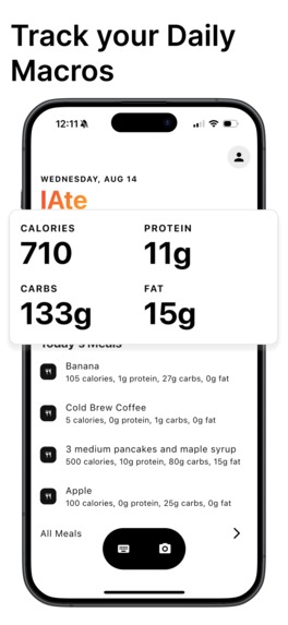 IAte - AI Food Calorie Tracker – screenshot 1