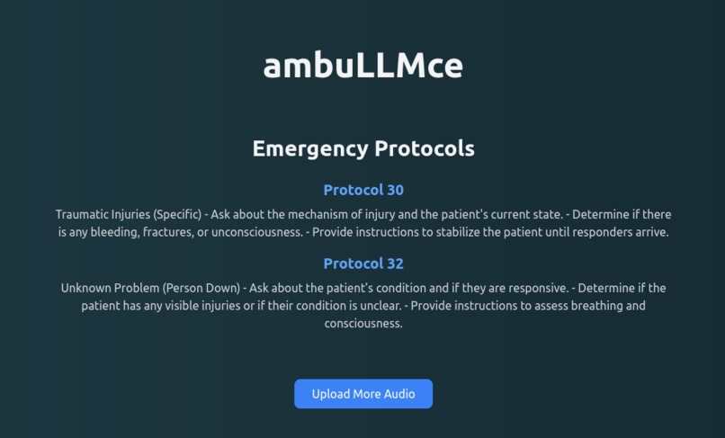 ambuLLMce – screenshot 2