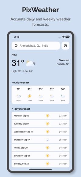 PixWeather - Material Weather – screenshot 1