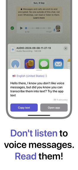 Tekst: Audio To Text Converter – screenshot 1