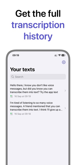 Tekst: Audio To Text Converter – screenshot 2