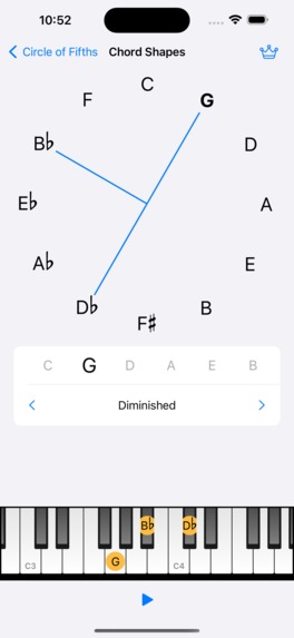 Circle of Fifths App for iOS – screenshot 4
