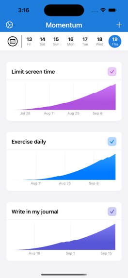 Habit Tracker by Momentum – screenshot 2