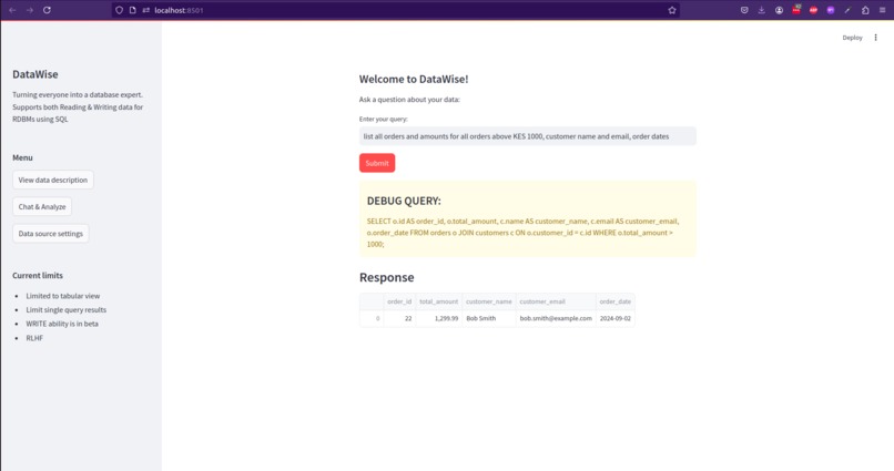 DataWise – screenshot 3