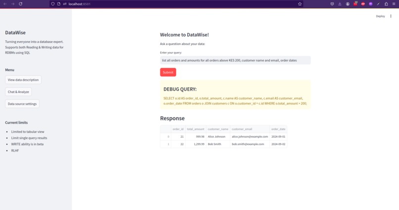 DataWise – screenshot 4