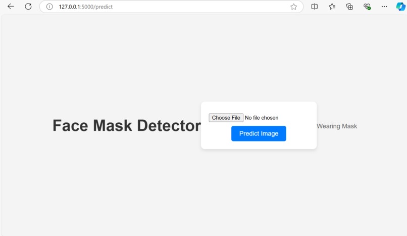 face mask detection – screenshot 2