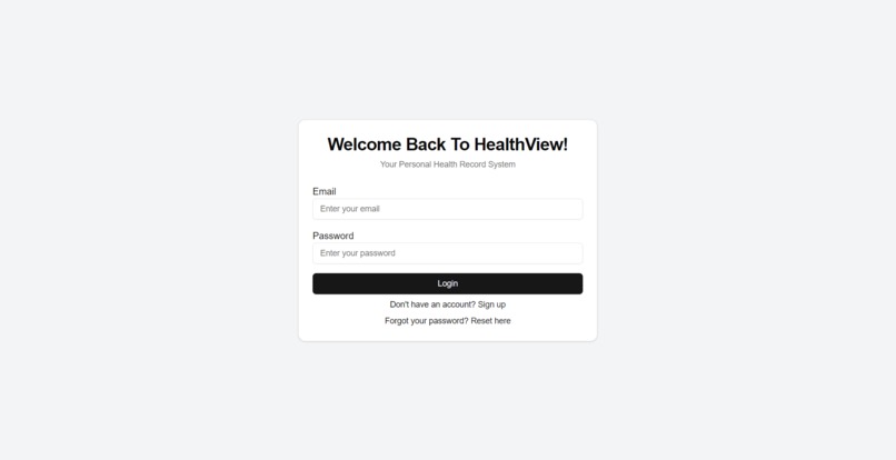 HealthView - Personal Health Record System – screenshot 1