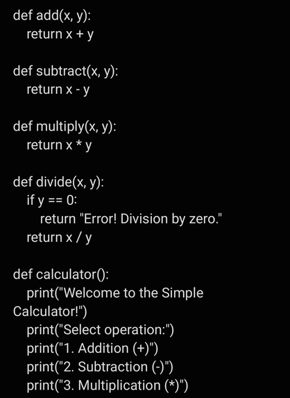 simple calculator – screenshot 1