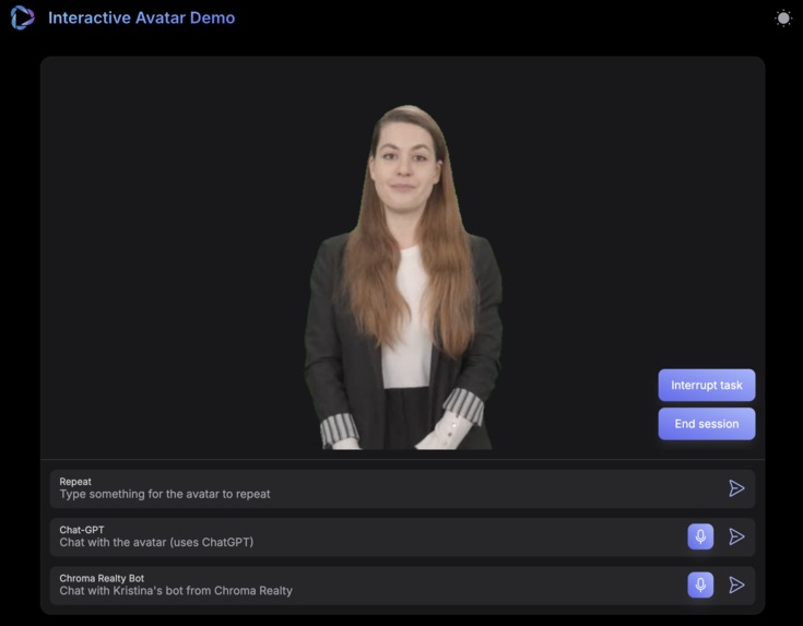 Video Avatar RAG Website AI Chatbot (Groq, Vectara) – screenshot 1