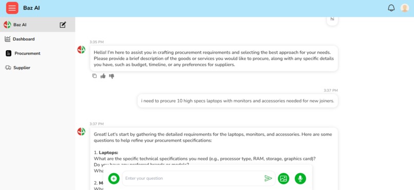 Baz AI – screenshot 1