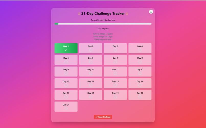 21 Days Challenge – screenshot 1