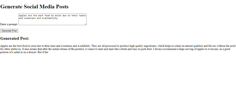 AI Social Media Post Generator – screenshot 1